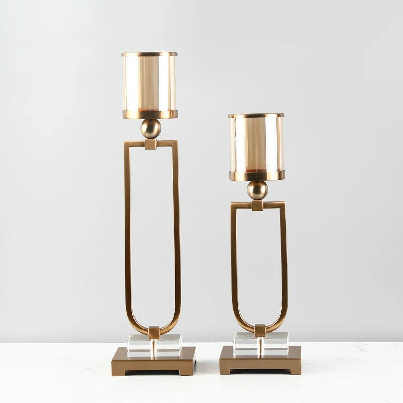 

Скандинавский ароматический подсвечник, винтажный металлический стеклянный декор для обеденного стола, роскошное романтическое домашнее освещение