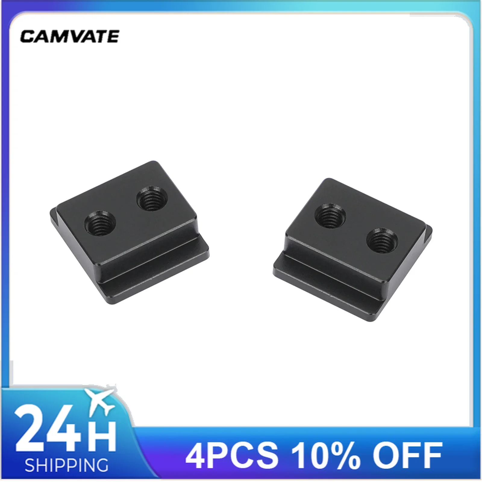 CAMVATE Universal Hot Cold Shoe Replacement Shoe Mount for Camera Cage With M4 Threads For Cage Rig Accessories