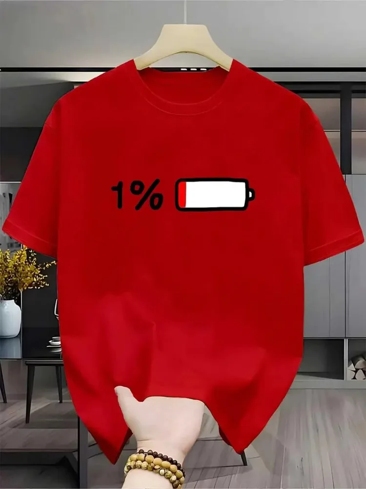 Men's New Comfortable and Breathable Round Neck Summer Fashion T-shirt with Parisian Letter Print Pattern Outdoor Casual Top