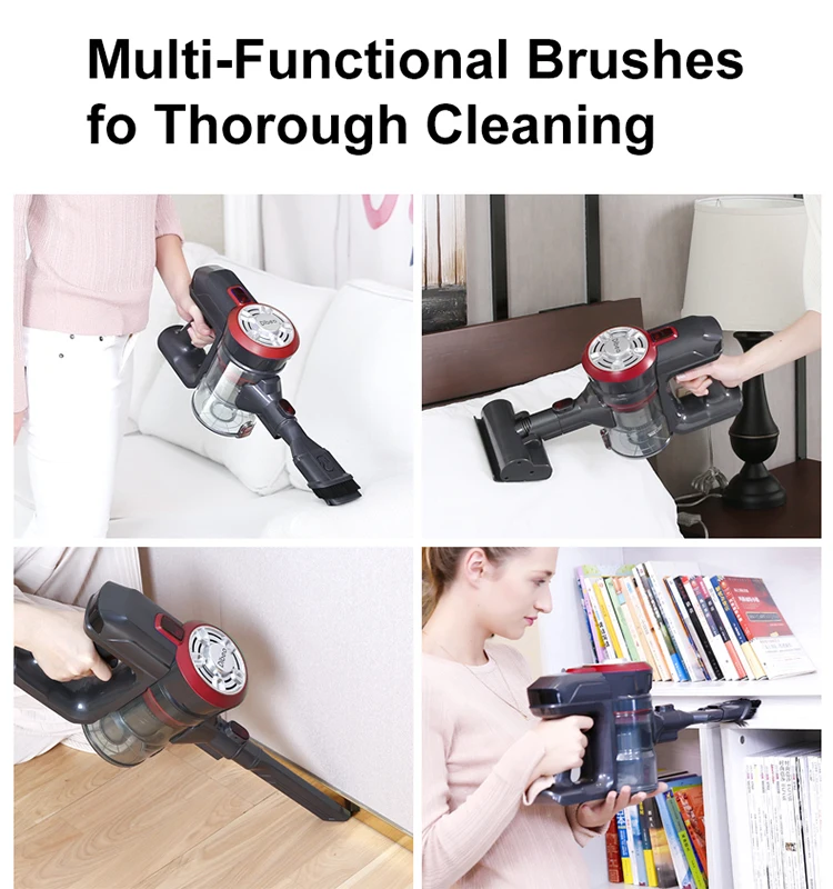 12KPA Suction 2200mAh Battery Cordless Handheld Vacuum Cleaner High Efficiency Powerful Convenient Stick Home Vacuum Cleaner