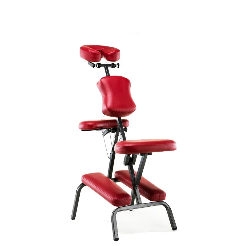 Pro-Skin PU Leather Folding Massage Chair, Adjustable Head Pillow, Portable for Tattoo Scraping, Beauty Treatments