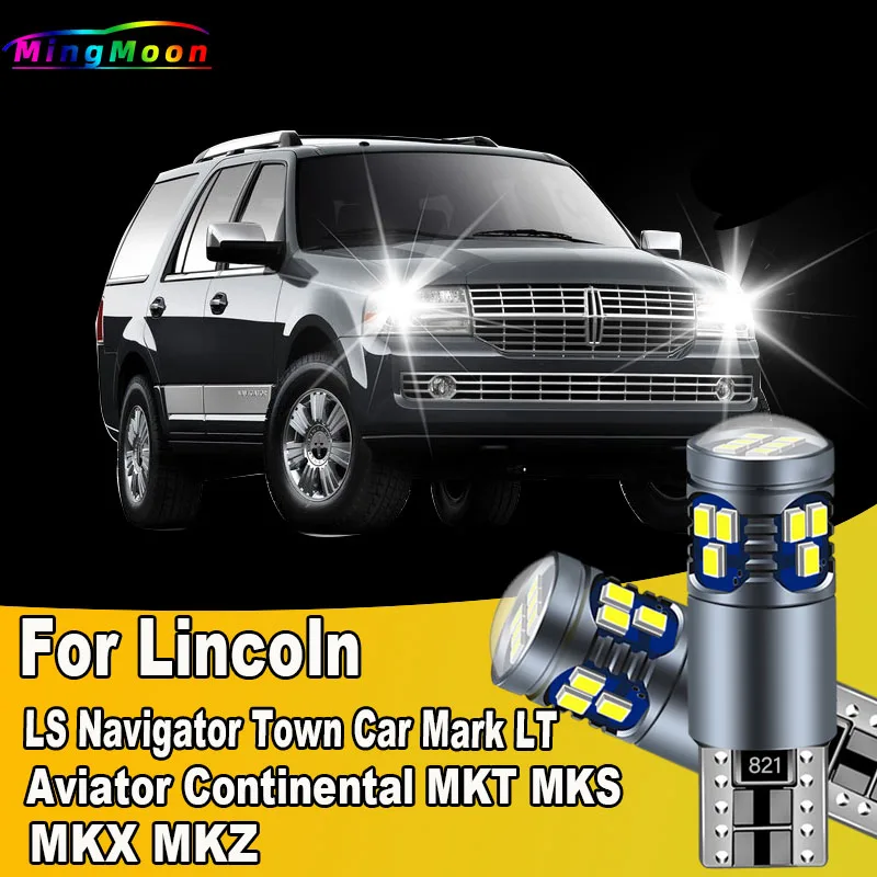 2Pcs T10 LED Bulb For Lincoln LS Navigator Town Car Mark LT Aviator Continental MKT MKS MKX MKZ Parking Interior Clearance Light