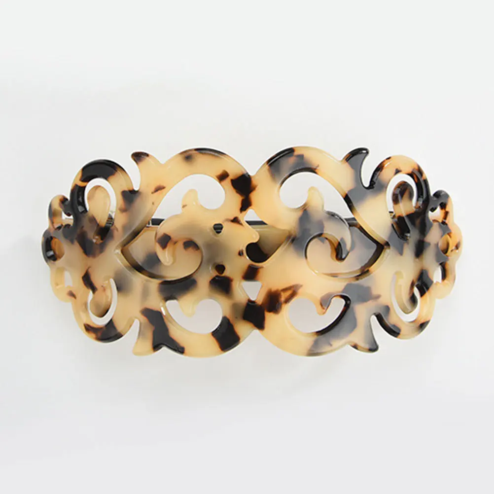 

1pc Vintage Clips Turtle Shell Pattern Strong Spring Hair Clip Women Girls Stylish Barrette Long Lasting Hair Styling Tool