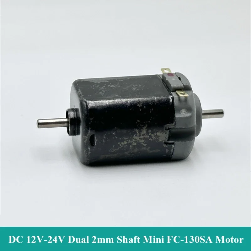 5-Pole Rotor Dual Shaft Mini 130 DC Motor DC12V 18V 24V 21600RPM High Speed Strong Magnetic Motor DIY RC Rail Train Toy Car Boat