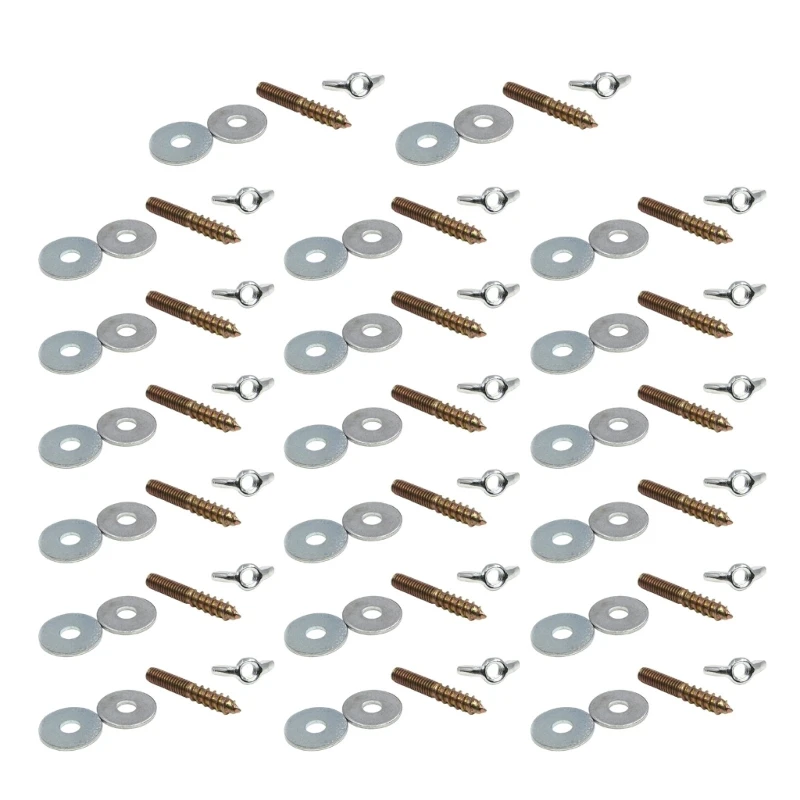 Birdcage Accessories Standing Perch Fixing Spare Screw Bolts Washer Set 20Packs