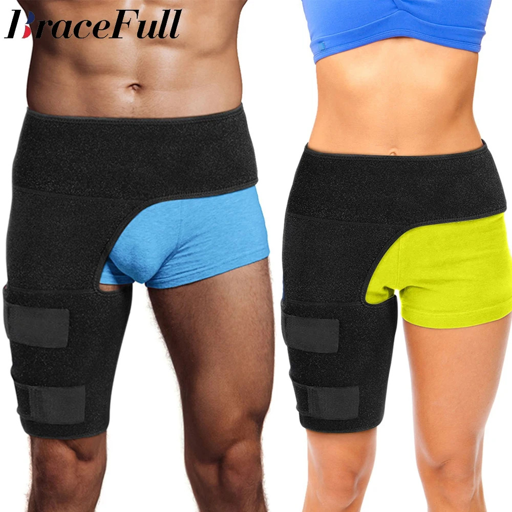 1PCS Groin Support, Groin Compression Wrap for Hip Flexor Brace, Adjustable Sciatic Pain Relief Brace