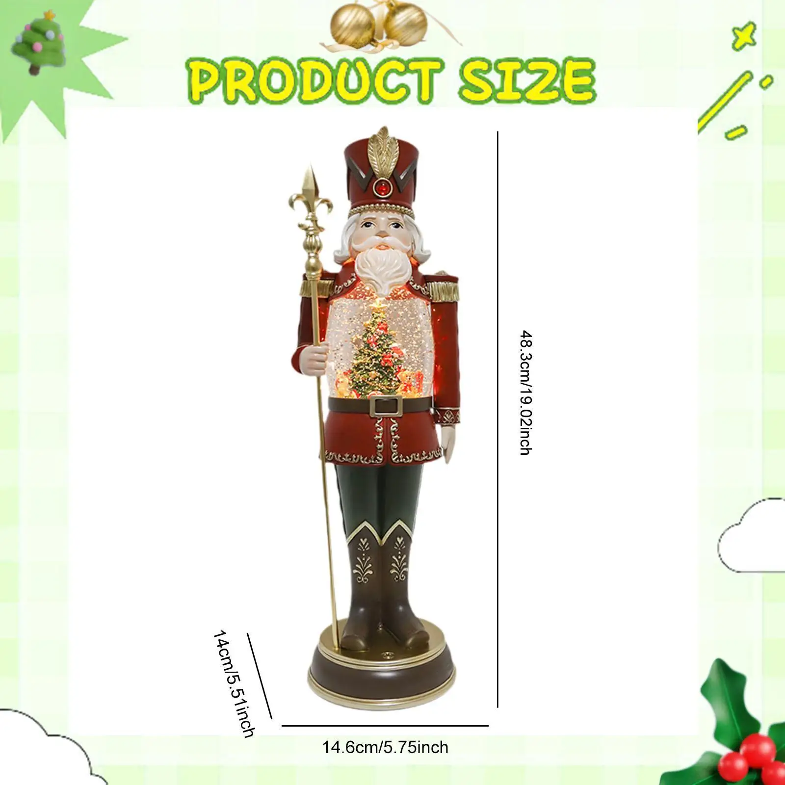 كسارة البندق صندوق تشغيل الموسيقى حفلة عيد الميلاد هدية ديكور المنزل تمثال زخرفة الحرفية #6