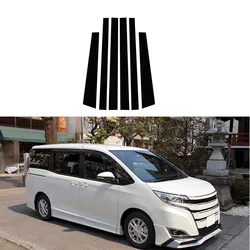 6pcs Car Door Window Pillar Posts Trim Cover Decal Stickers for Toyota Noah Voxy Esquire R80 2014 2015-2021 Auto Accessories