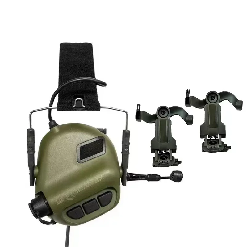 EARMOR Tactical Headset M32 and Helmet Rail Adapter, Hunting Shooting Earmuffs, Electronic Hearing Protection Headphones