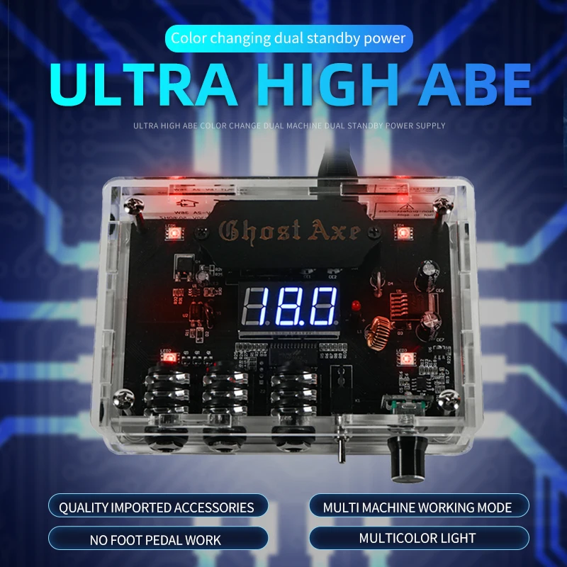 

Professional Tattoo Power Supply Digital LCD Display Six-sided Transparent Multiple Devices At The Same Ues Tattoo Machine