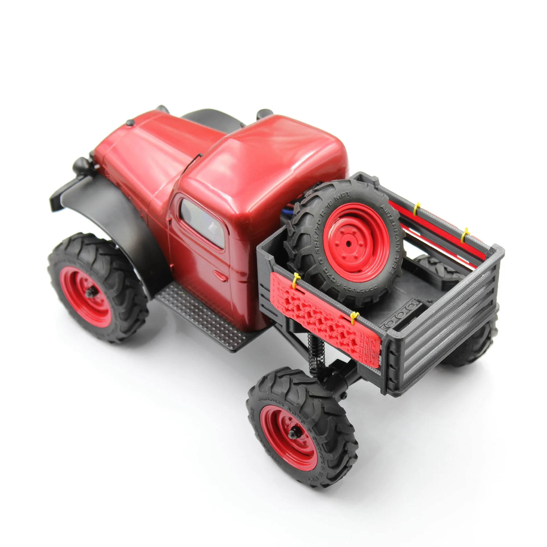 Roll Cage Cargo Bed Rear Box for FMS FCX24 POWER WAGON Xiaoqi 1/24RC Crawler No-Drill Modification Upgrade Parts Recovery Boards