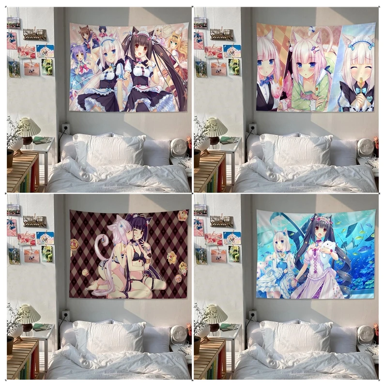 Sexy Girl Nekopara Tapestry Chart Tapestry for Living Room Home Dorm Decor Art Home Decor