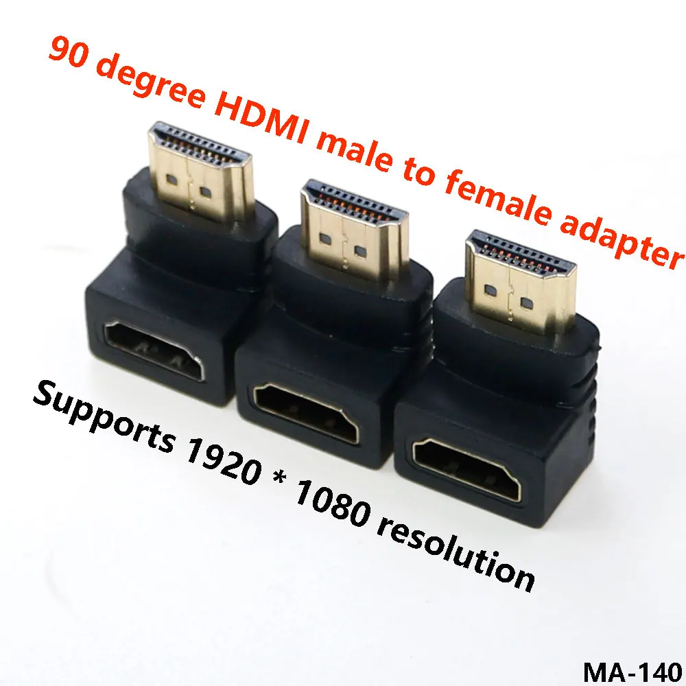 1Pcs 270 degree HDMI male to female HDMI elbow connector HDMI-compatible 90 degree right-angle adapter HDMI