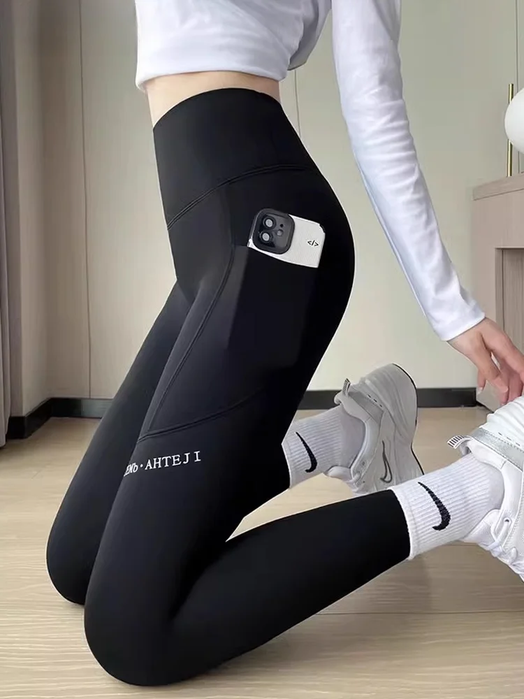 

Lachapelle Брюки для йоги с высокой талией и контролем живота Женские осенне-зимние длинные брюки из коровьей кожи