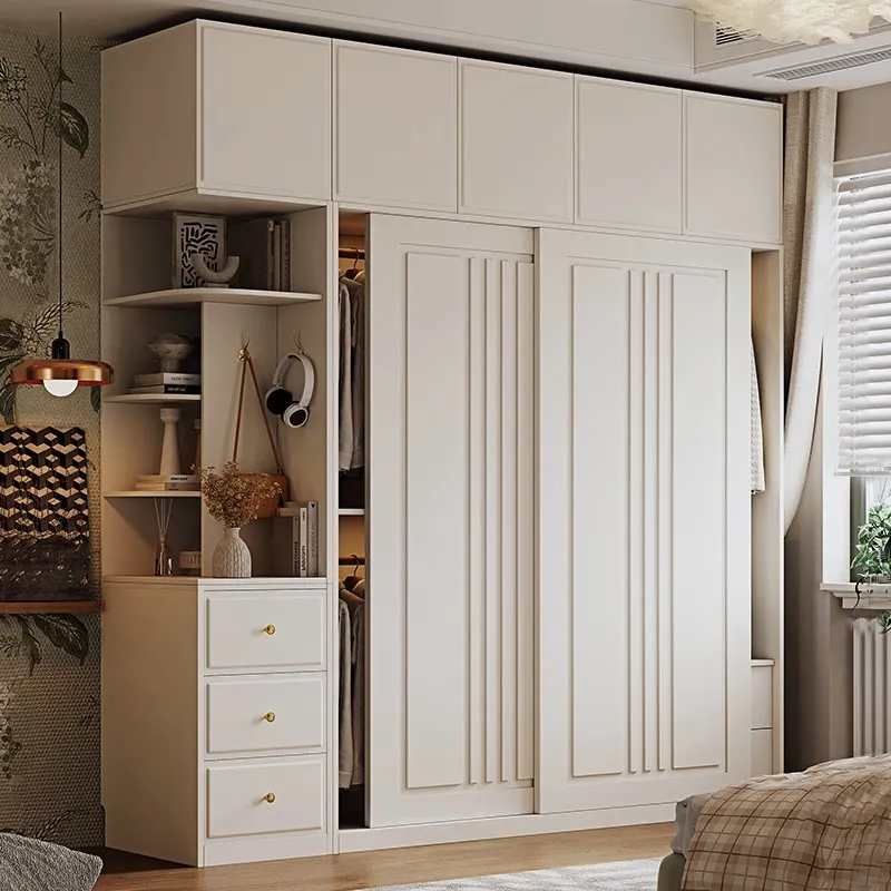 Nordic Cheap Simple Wardrobe Hanging Designs White Stylish Weird Wardrobe Wooden Shelves Armario De Ropa Bedroom Furniturewei