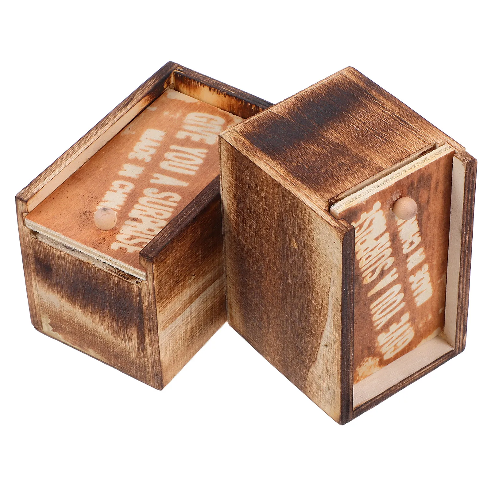 

2Set Wooden Scare Trick Spider Fake Halloween April Fools Scary Decoration Prank Spiders Trick Toys Scare Box Toy