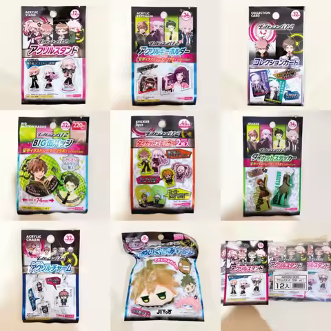 Spike Chunsoft Danganronpa 1 2 Acrylic Stand Big Button Badge Keychain Anime Blind Bag Sticker Trading Card For Collectors