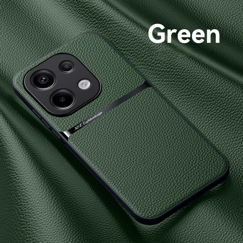 Hautfreundliche Schutzhülle mit Litschi-Muster aus Leder für XIAOMI POCO F5 F6 F7 F8 Ultra M8 M7 M6 X6 X7 X8 Pro Max Magnet-Cover