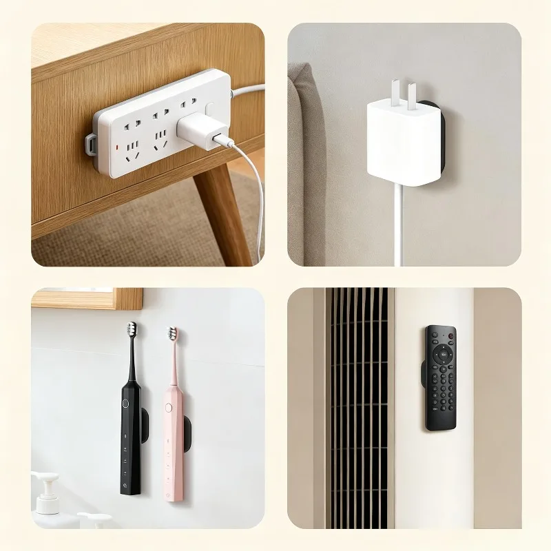 Magnetische Fernbedienungshalterung Wandmontage Weiche Silikon-Fernbedienungshalterung Selbstklebend Ohne Bohren Organizer für TV-, Klimaanlagen- und Ventilator-Fernbedienungen – Detail 6