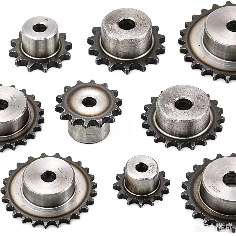 06B Sprocket A3 Steel Boss Sprocket Pitch 9.525mm Tooth Thickness 5mm Teeth 41T-72T Industrial Sprocket Conveyor Sprocket