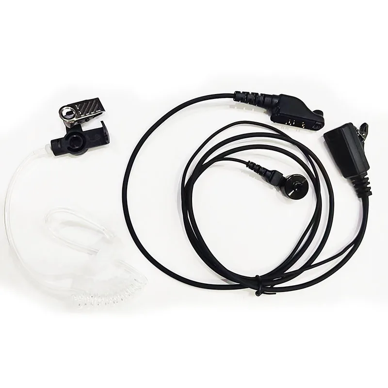 Covert Acoustic Air Tube Headset Earpiece w/ PTT Mic Microphone For Icom IC-F51 IC-F40GS F30GS IC-F60 F80 IC-F3060 IC-M88 Radio