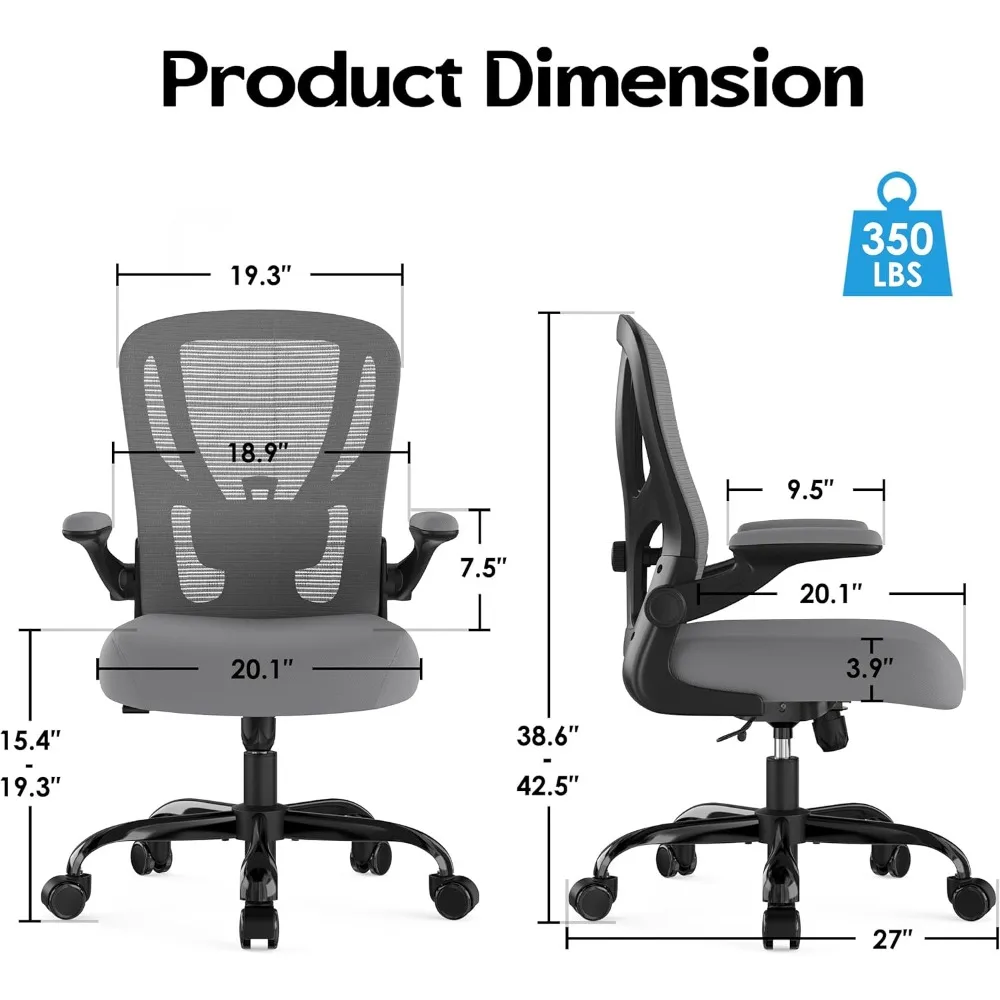 sedia da ufficio sedia da scrivania ergonomica - sedia da computer in rete sedia da lavoro traspirante con ruote supporto lombare regolabile scrivania di casa di