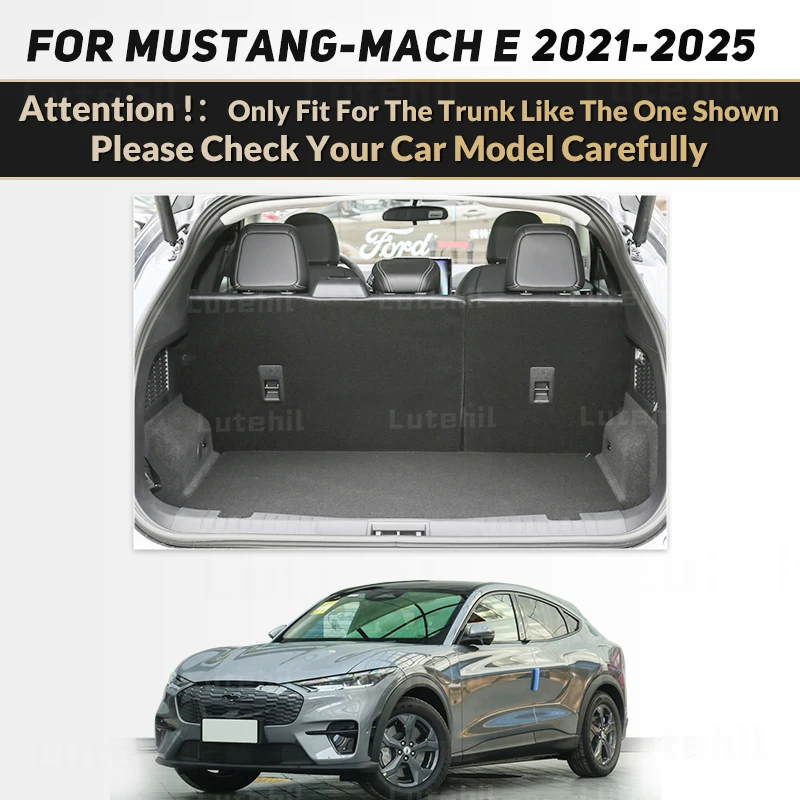 Car Floor Mats For Ford Mustang Mach-E 2021 2022 2023 2024 2025 Car Trunk Mat Foot Pads Carpet Cover Interior Accessories