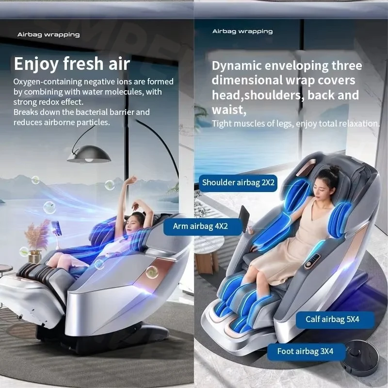 KEMPELEN AI Smart Massage Chair with 152cm SL Track, Zero Gravity & Health Monitoring – 3-Year Warranty