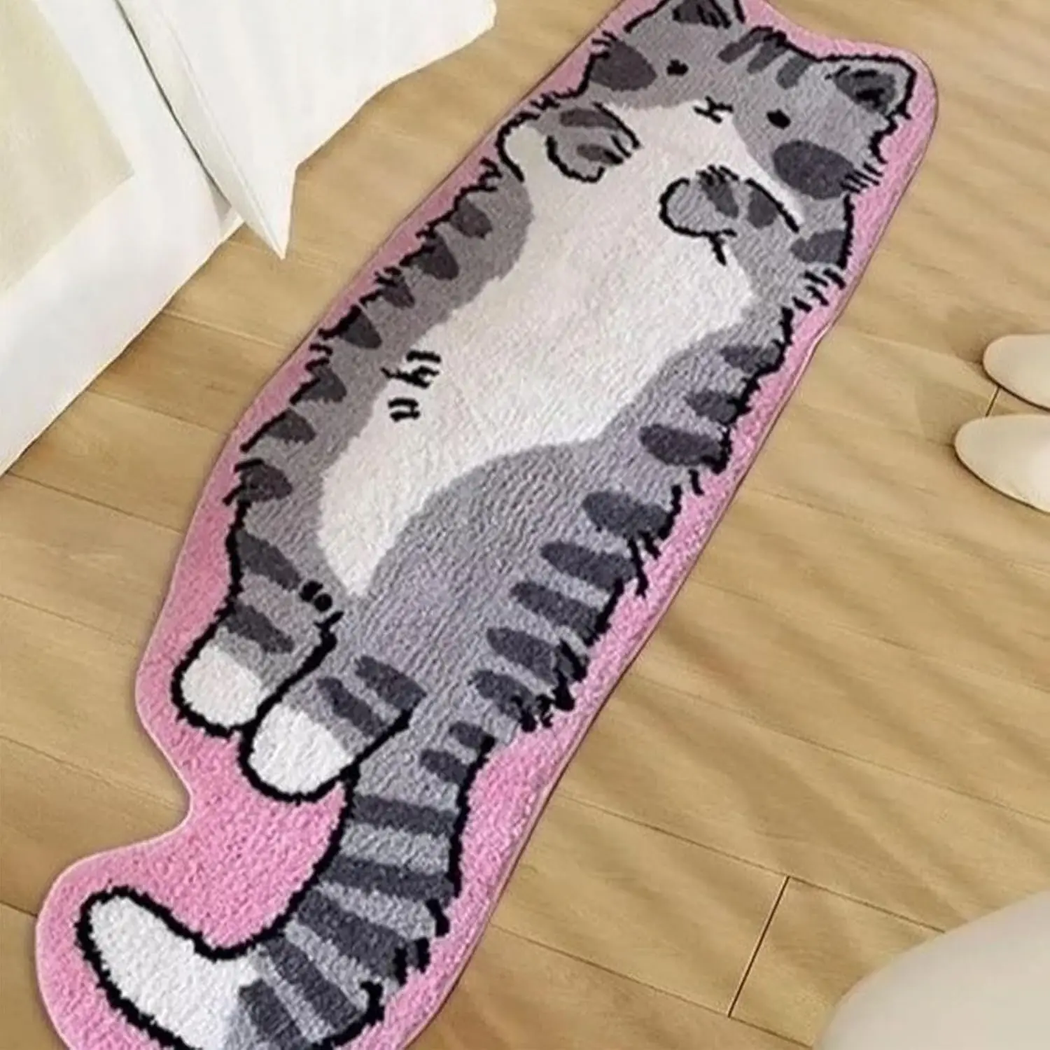 Cartoon Cat Patterned Carpet Home Decor. Provides Warmth For The Living Room And Bedroom Bedside. Non-Slip And Dirt-Proof