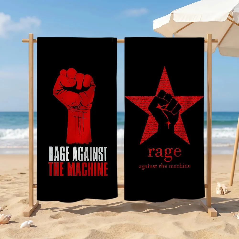 Rock Band R-Rage Against the M-Machine Towel Sports Quick Dry Travel Camping Sandproof Soft Light Large Beach Towel