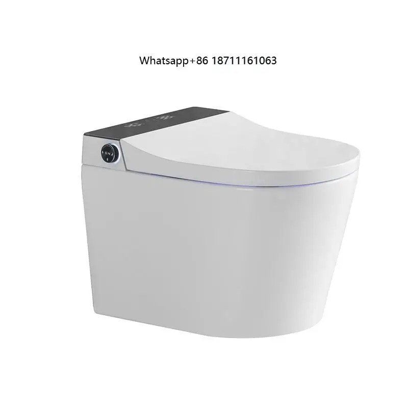 European Standard Smart Toilet One Piece Wall-Mounted Elongated Bowl P-trap Dual-Flush Remote Control Included Heated Seat Warm