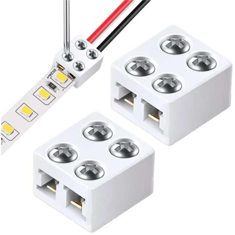 AB66-20Pcs LED Light Strip Connectors 8Mm LED Connector User-Friendly LED Connecting Versatile LED Strip Light Connectors