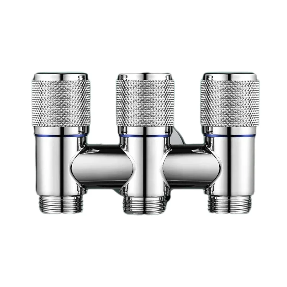 

Premium 1 In Three Out Water Diversion Valve Separate Rotary Switch Control Compatible with Bathroom Bidet Sprayers