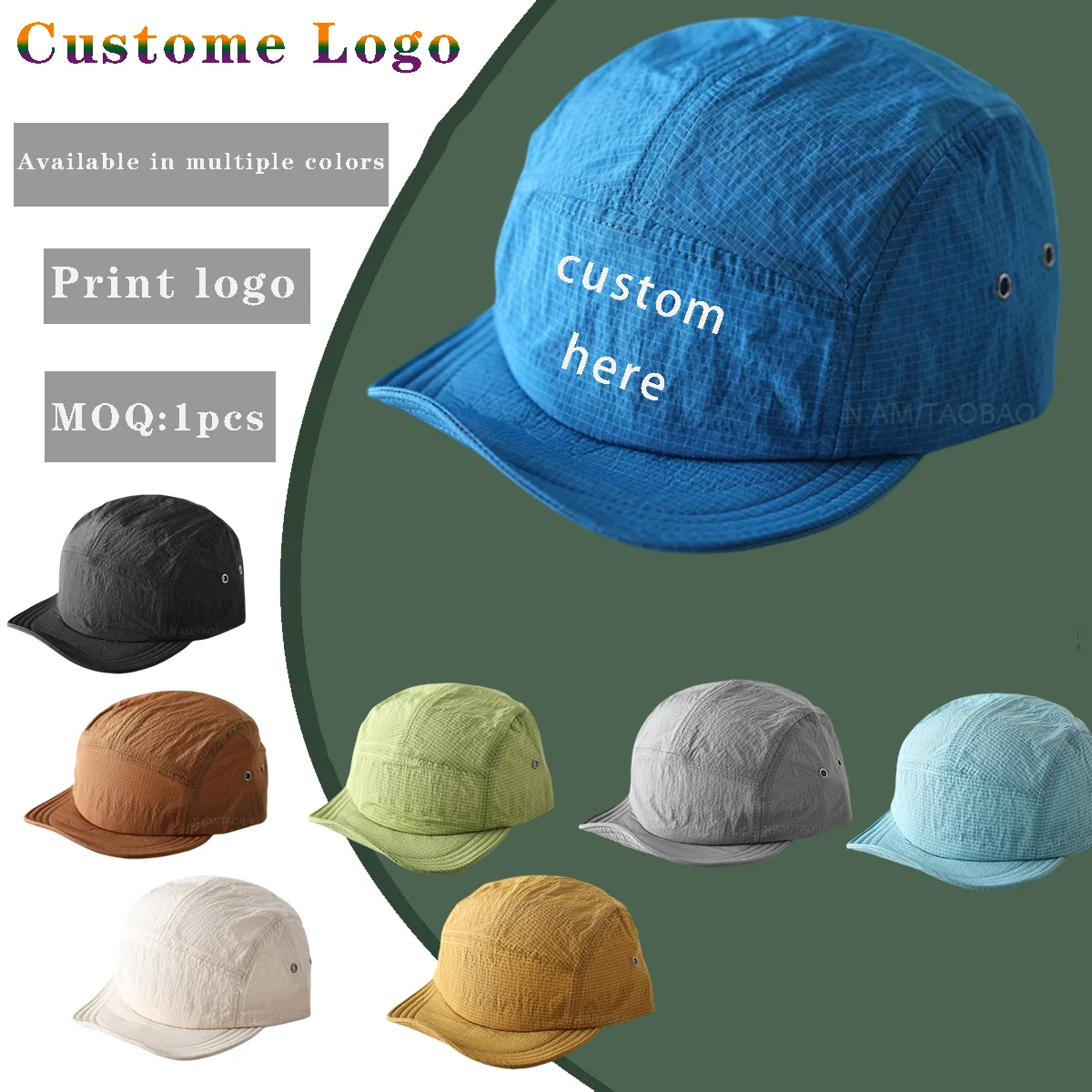 Embroidery Logo - Custom Print Logo Soft Brim Plaid