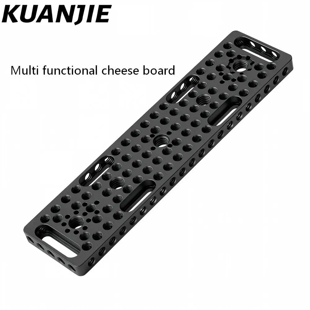 KUANJIE CB20*05 for installing cheese board camera cage on guide rail block, 1/4 3/8 porous connection quick installation board