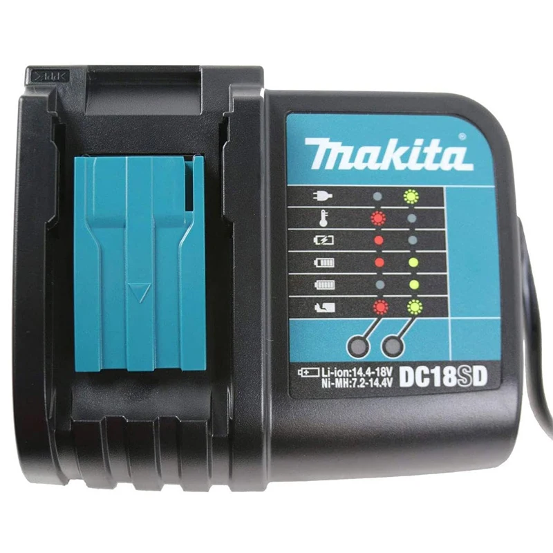 Makita-cargador de batería DC18SD Original, cargador de baterías de iones de litio de 18V, voltaje de entrada de 220V