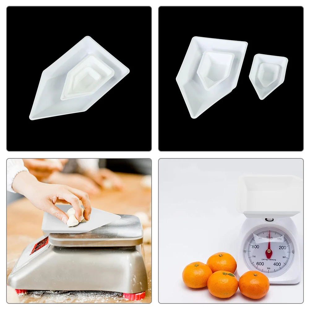 

10pcs Plates Sample Storage Trays Lab Weighing Dishes Anti Static Surface Dry Powder Containers For Laboratory Balances Moisture