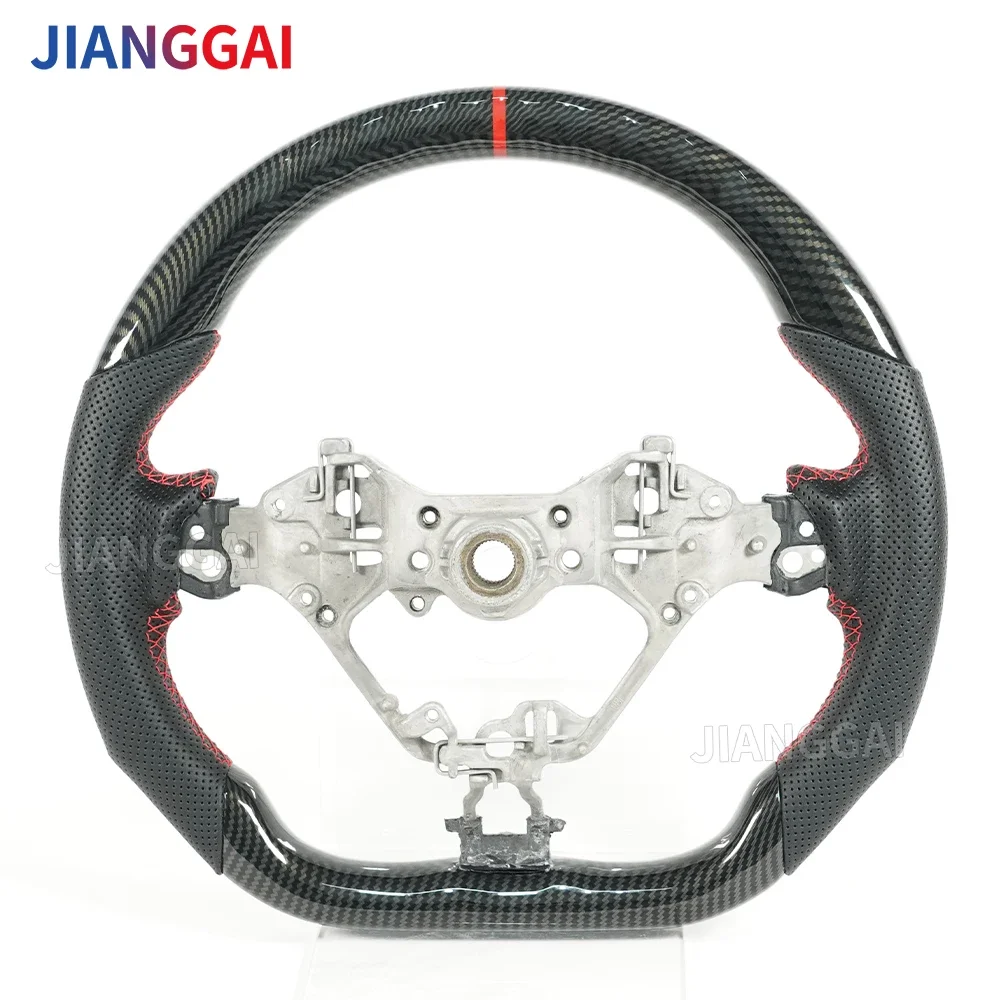 Hydro Print Carbon Fiber Car Steering Wheel For Subaru BRZ STT STI WRX For Toyota 86 2015-2023 Steering Wheel Perforated Leather