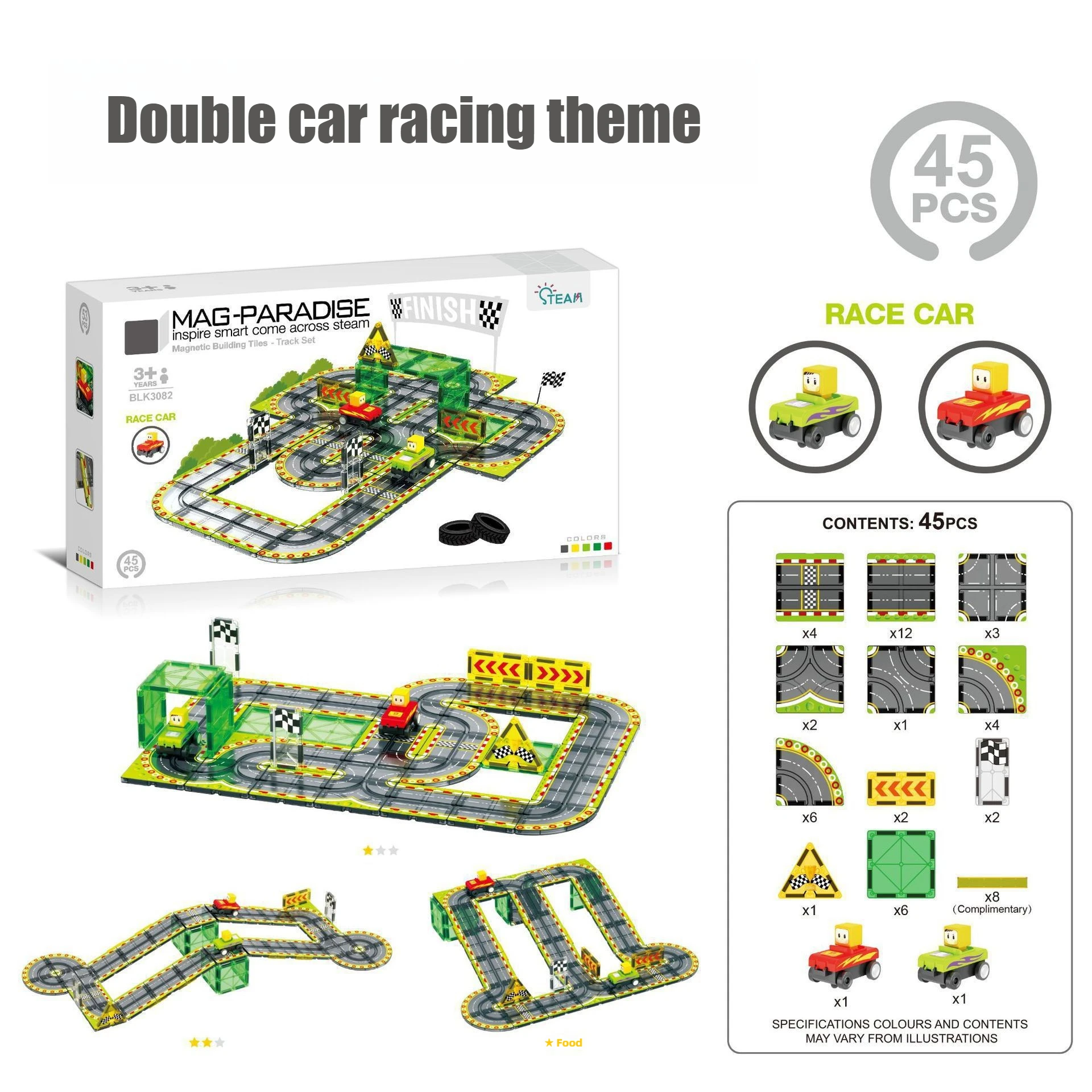 Creatief Magnetisme Elektrische Treinwagon Kinderen DIY Stad Weg Automodel Spoor Magnetisch Blok Splicing Puzzel Speelgoed Cadeau voor kinderen