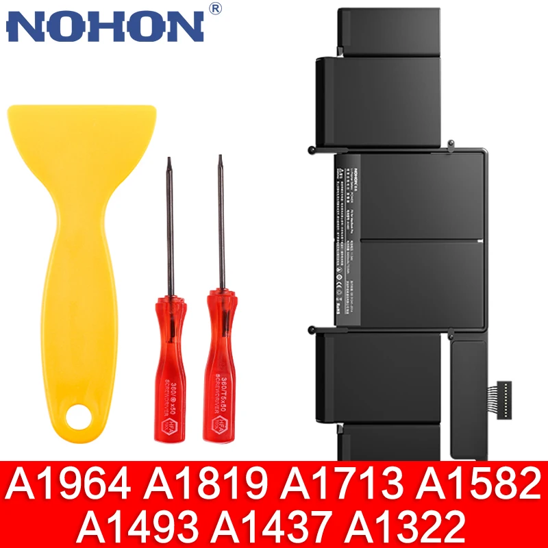 NOHON A1964 A1819 A1713 A1322 A1437 A1493 A1582 A2171 Battery For MacBook Pro 13