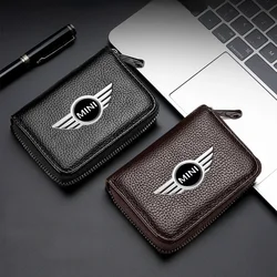 Car Styling Wallet Driver License Business Card Holder Key Case For BMW Mini Cooper R50 R52 R53 R55 R56 R60 R61 F54 F55 F56 F60