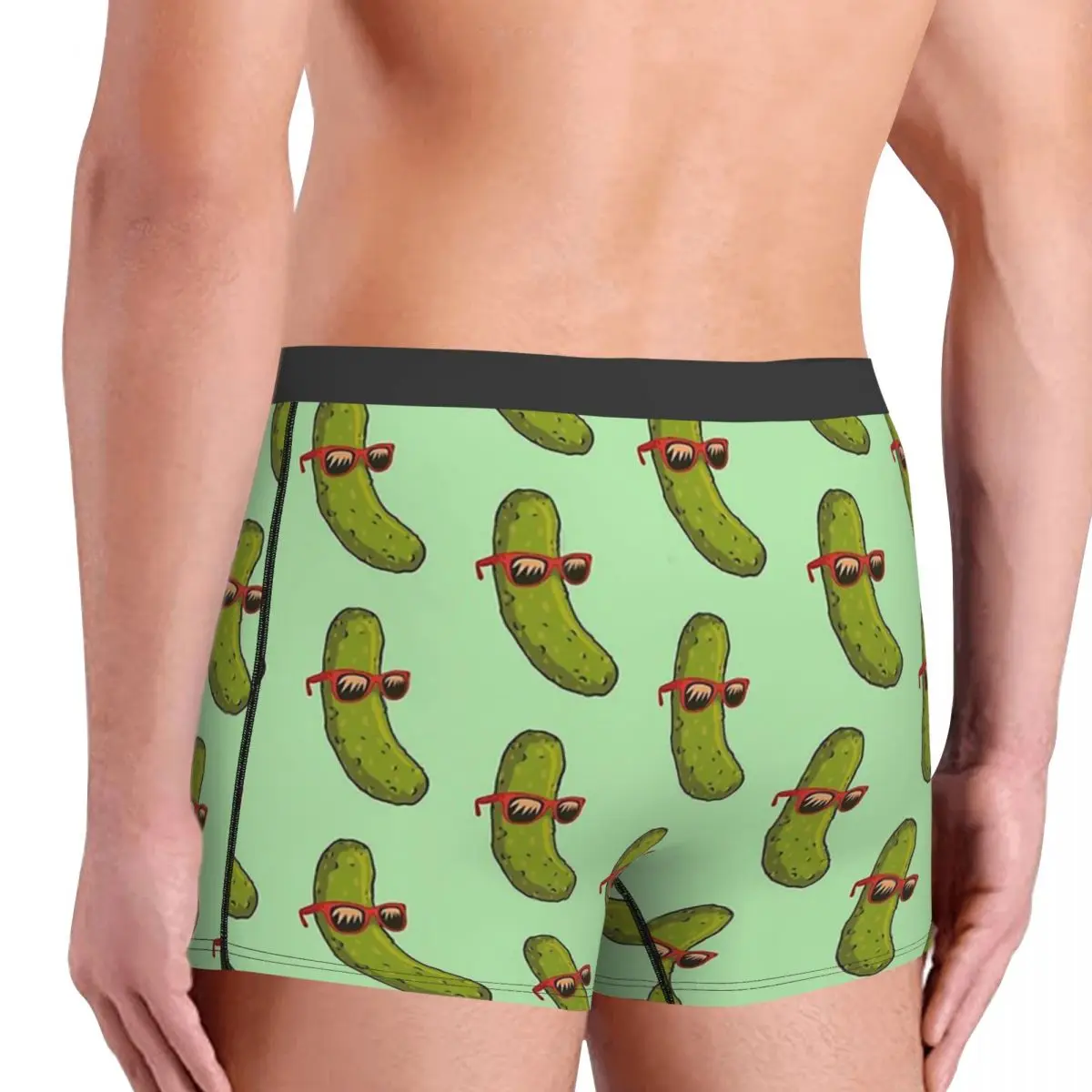 Fresh Pickle Cucumber Underpants Cotton Panties Men\'s Underwear Print Shorts Boxer Briefs