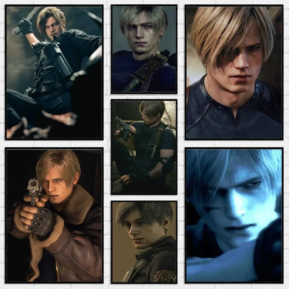 L-Leon S. K-Kennedy Poster Versatile HD Waterproof Wall Art Self-Adhesive Decor for Any Space Ideal Gift
