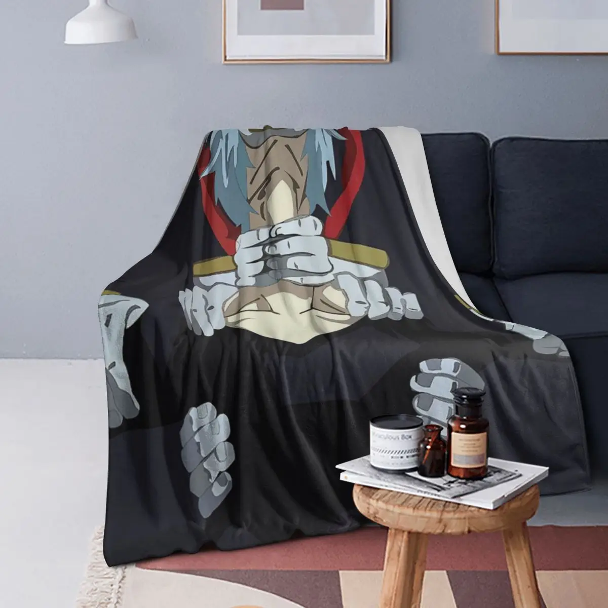 Shigaraki Collage Blanket Soft Warm Flannel Throw Blanket Cover for Bed Living room Picnic Travel Home Sofa