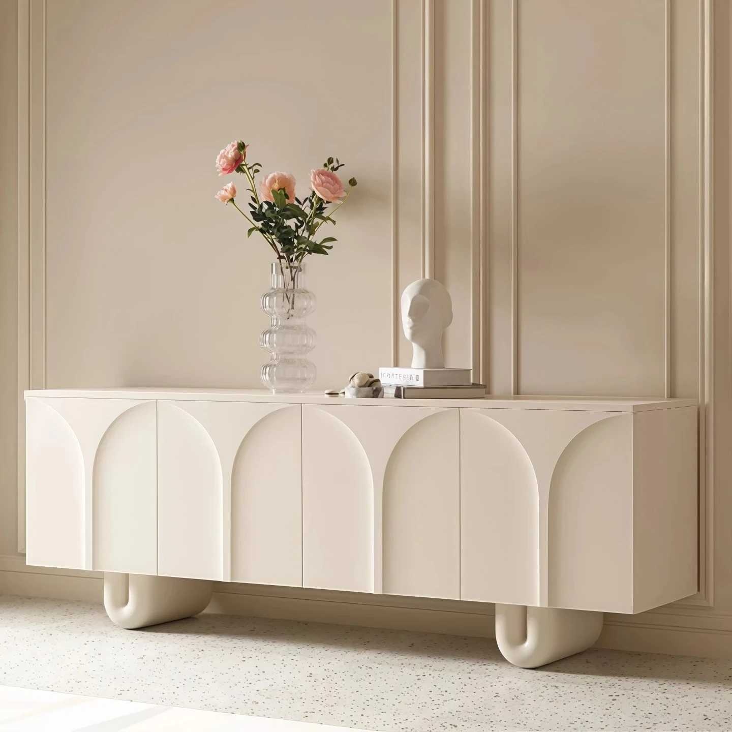 Modern simple paint baking dining side cabinet entry porch cabinet storage storage decorative side cabinet