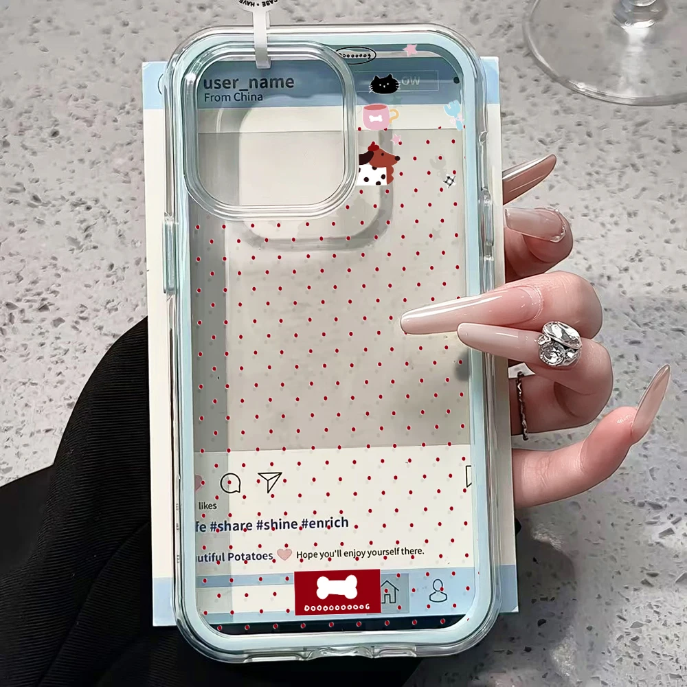 Niedliche Polka-Dot-Cartoon-Handyhülle für Samsung Galaxy S26 Ultra S25 S24 Edge S22 S23 Plus FE A57 A54 A55 A16 A35 A36 A37 5G Cover – Detail 3