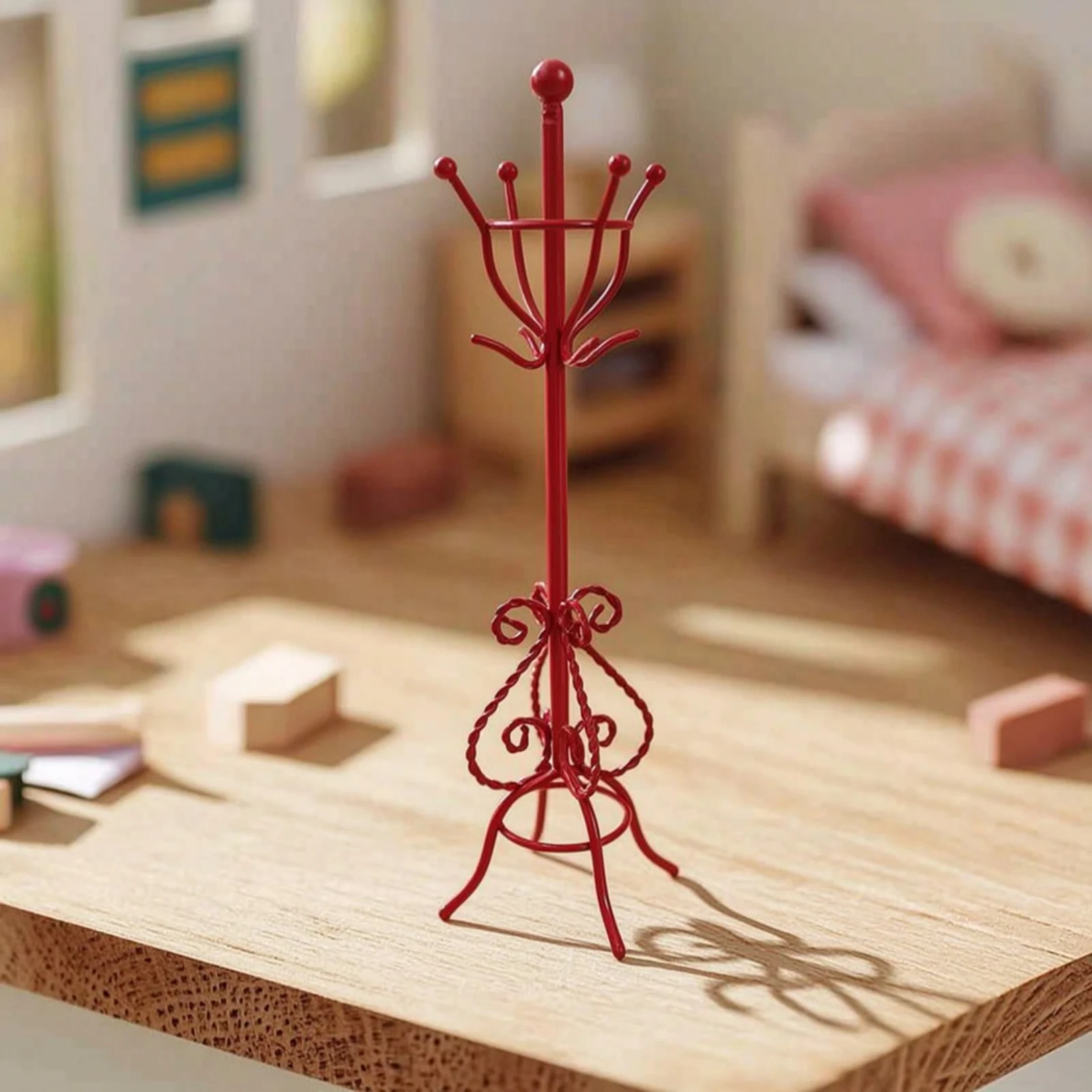 Miniature Coat Rack European-Style Dollhouse Coat Stand Miniature Clothes Hanger Decorative Furniture Freestanding - view 5