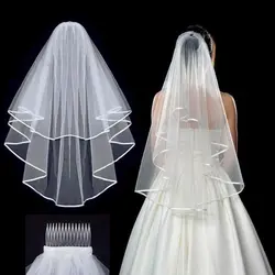 Bridal Veil Women's Tulle Simple Elegant Bachelorette Party Wedding Veil With Comb for Wedding Party