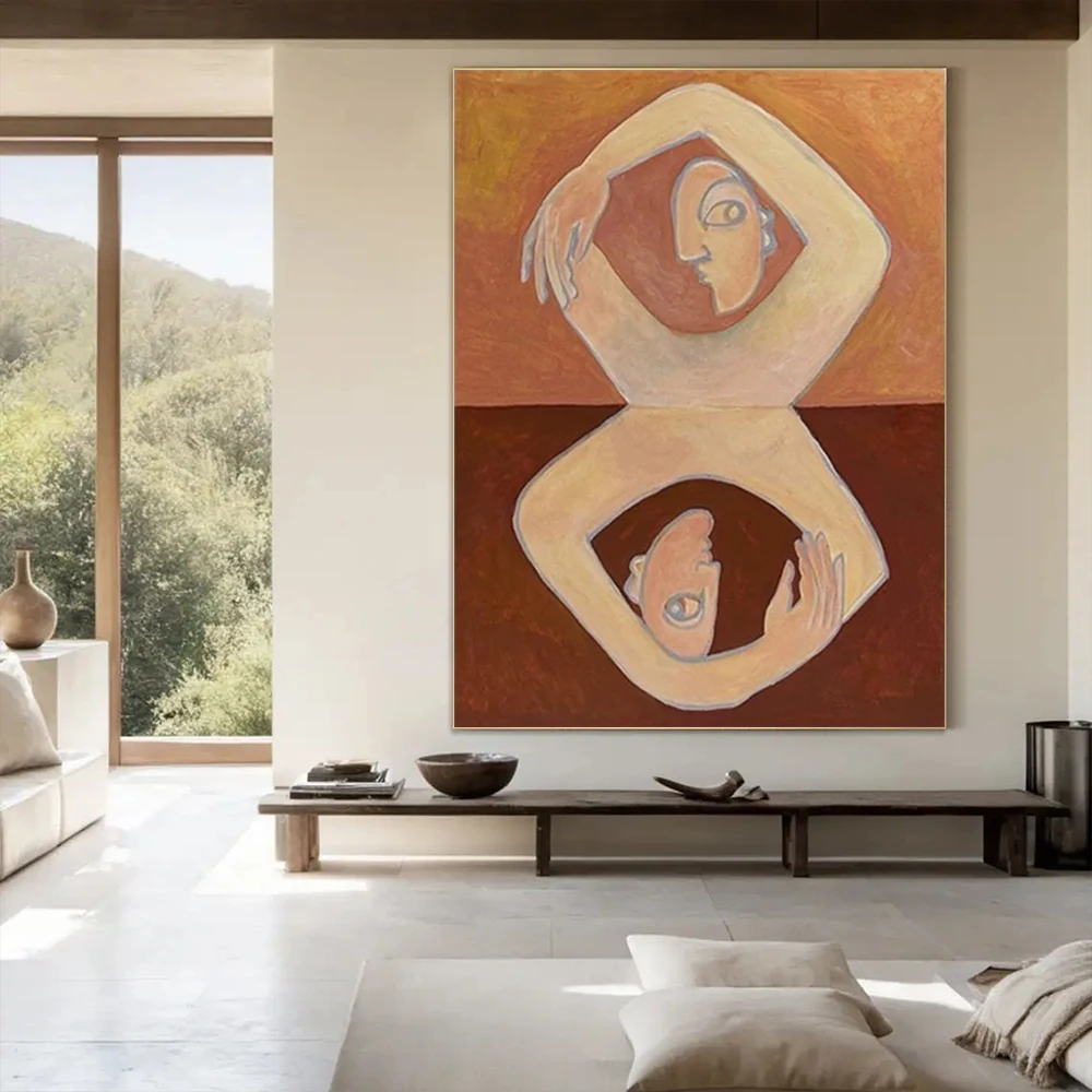 

100% Handmade character Oil Painting modern woman Wall Art Picture Decor home Abstract Paint on Canvas mural for living room