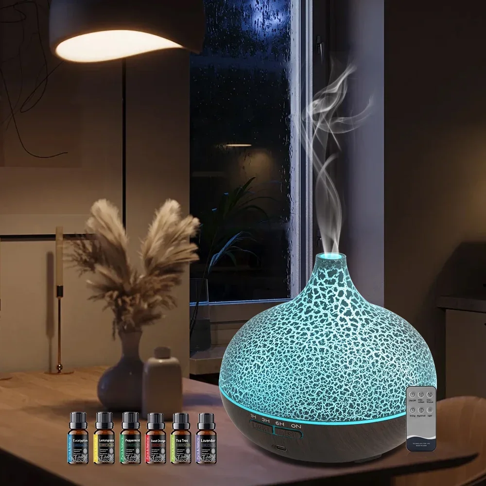 Nebbia ad ultrasuoni per umidificatore per aromaterapia da 550 ml, spegnimento automatico, aggiornamento super silenzioso per la tua spa domestica